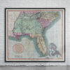 Vintage Map of Florida 1806 Antique Map