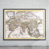 Vintage Map of Asia 1687 Antique Map