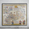 Vintage Map of Japan 1727 Antique Map