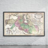 Vintage Map of Ottoman Empire 1730 Antique Map