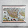 Vintage Map of Byzantium 1572 Antique Map