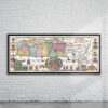 Vintage Map of The Holy Land 1632 Antique Map