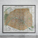 Vintage Map of Paris 1892 Antique Map