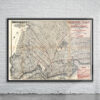 Vintage Map of Brooklyn 1874 Antique Map