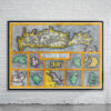 Vintage Map of Crete 1584 Antique Map