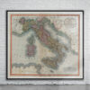 Vintage Map of Italy 1799 Antique Map