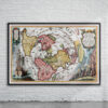 Vintage Map of Magellan's Voyage 1700 Antique Map