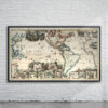 Vintage Chatelain World Map 1719 Antique Map