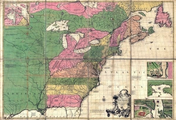 New France 1755 Antique Map