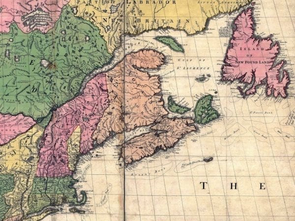 New France 1755 Antique Map