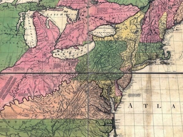 New France 1755 Antique Map