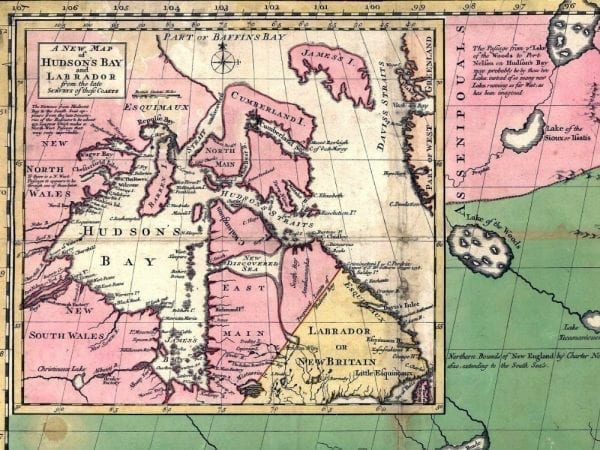 New France 1755 Antique Map