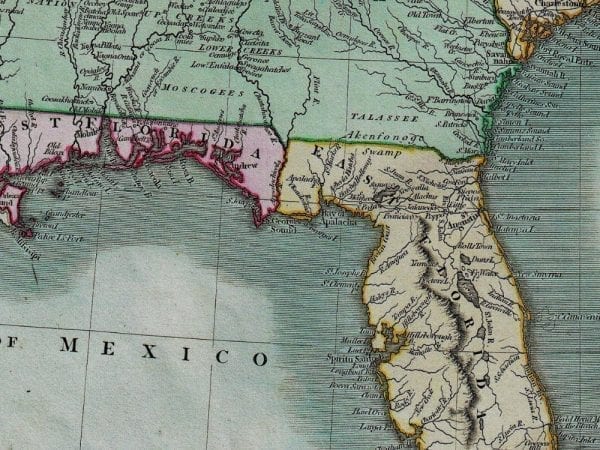 Eastern United States 1806 Antique Map