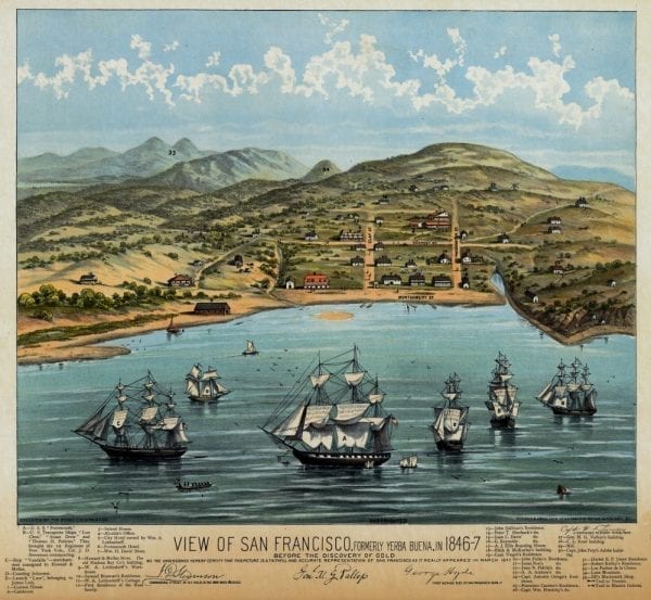 San Francisco 1846 Antique Map