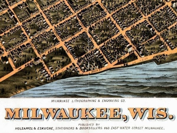 Milwaukee 1872 Antique Map