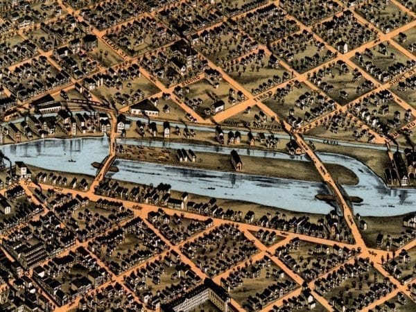 Milwaukee 1872 Antique Map