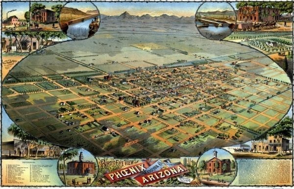 Phoenix 1885 Antique Map