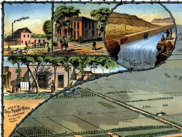 Phoenix 1885 Antique Map