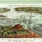New York 1890 Antique Map