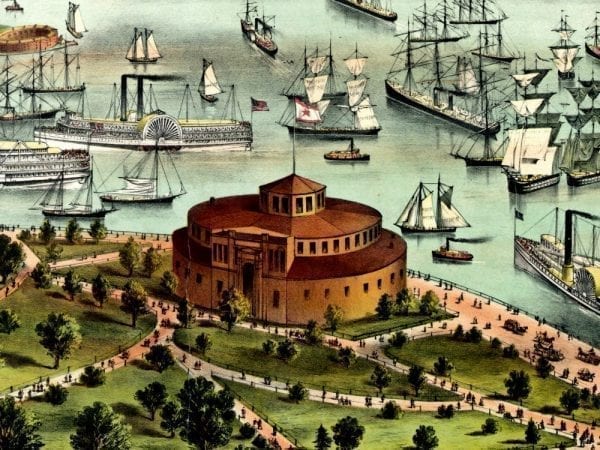 New York 1890 Antique Map