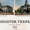 Houston 1891 Antique Map