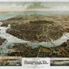 Norfolk 1892 Antique Map