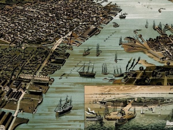 Norfolk 1892 Antique Map