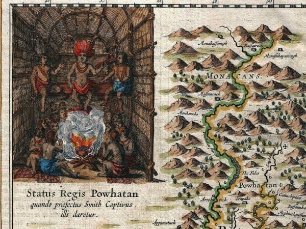 Virginia 1630 Antique Map