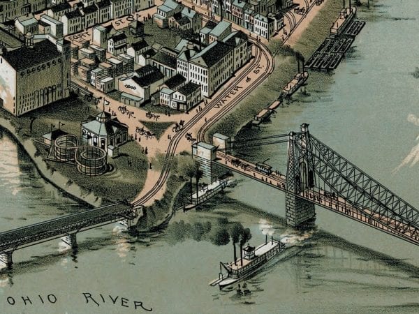 Pittsburgh 1902 Antique Map