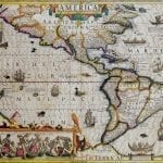The Americas 1619 Antique Map