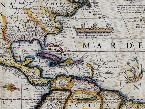The Americas 1619 Antique Map