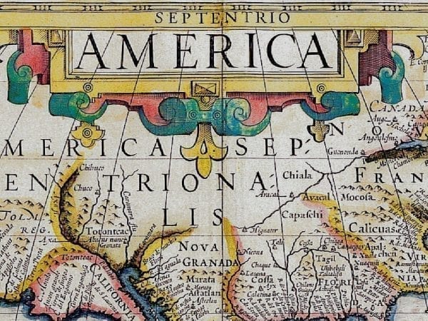 The Americas 1619 Antique Map