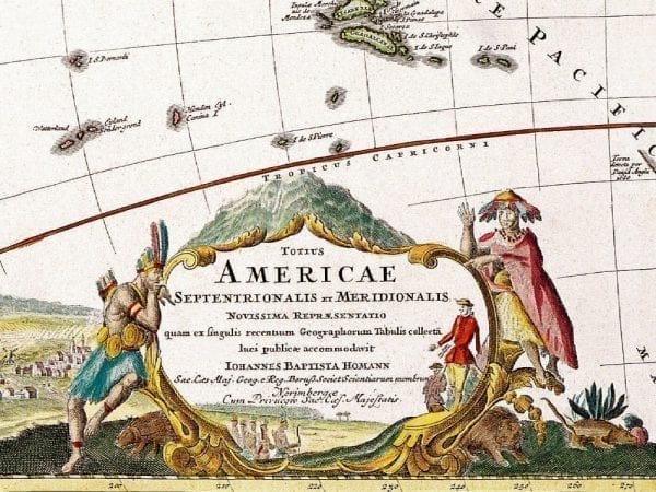 The Americas 1720 Antique Map