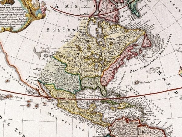 The Americas 1720 Antique Map