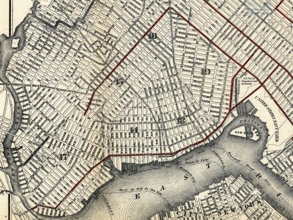 Brooklyn 1874 Antique Map