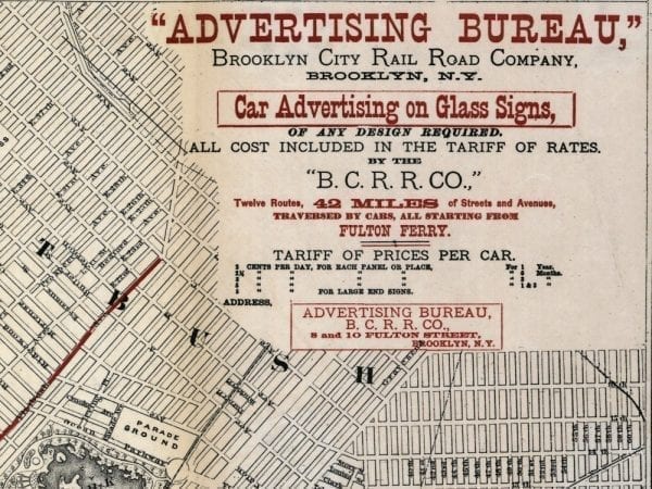 Brooklyn 1874 Antique Map