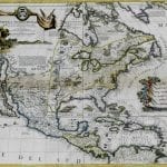 America 1688 Antique Map