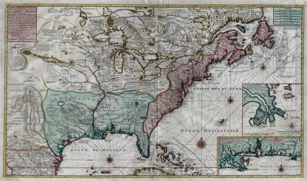 New France 1720 Antique Map