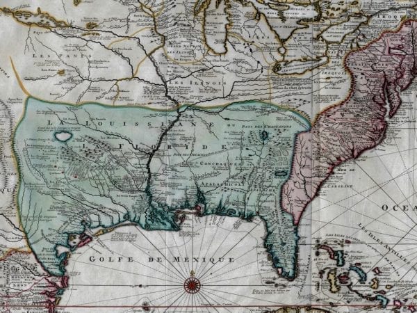 New France 1720 Antique Map