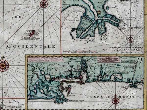 New France 1720 Antique Map