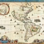 America 1660 Antique Map