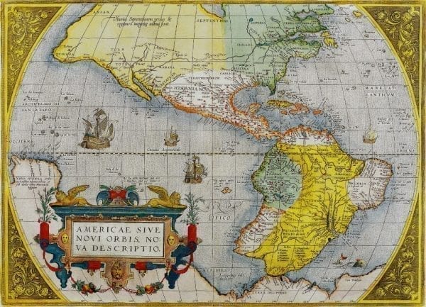 America 1579 Antique Map