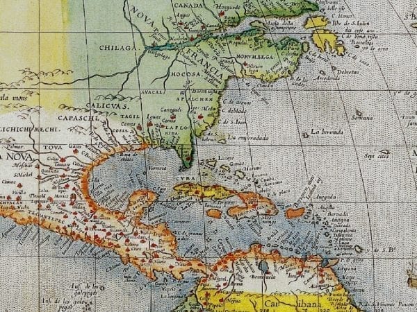 America 1579 Antique Map