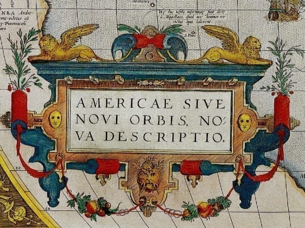 America 1579 Antique Map