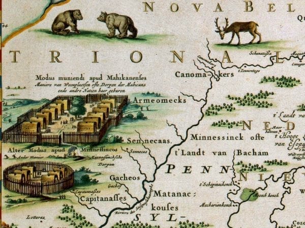 America 1673 Antique Map