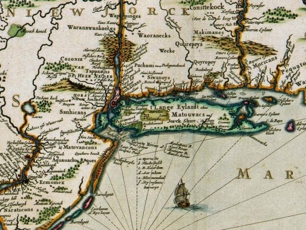 America 1673 Antique Map