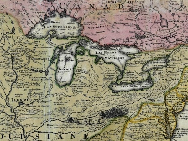 North America 1720 Antique Map