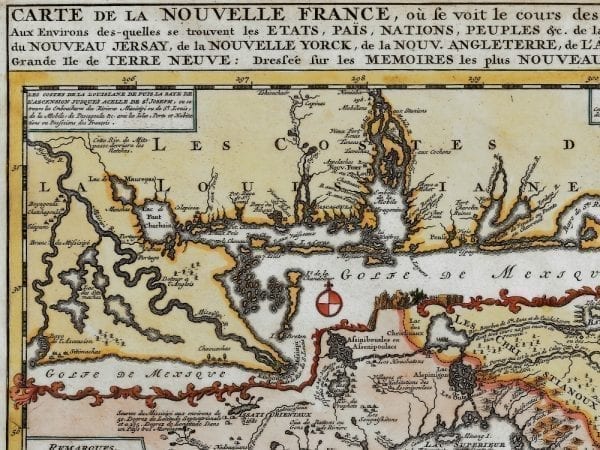 New France 1719 Antique Map