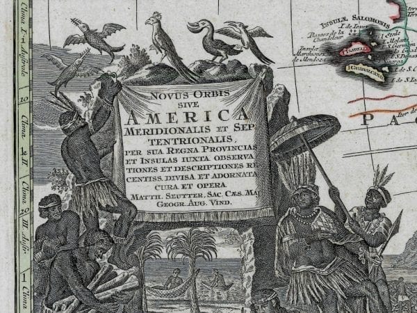 The Americas 1730 Antique Map