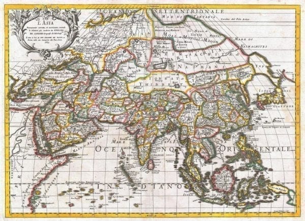 Asia 1687 Antique Map